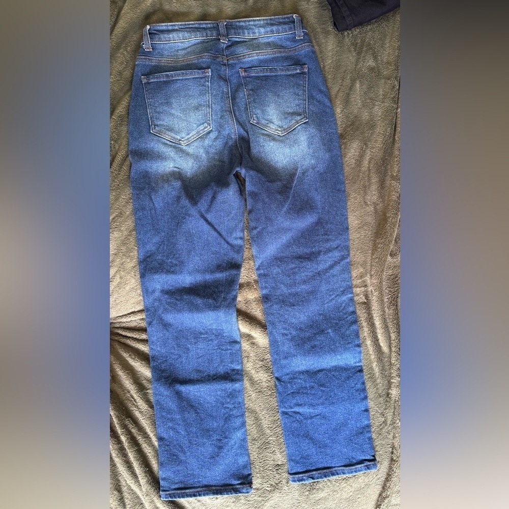 ENJEAN Classic Blue Denim Pants SIZE 5 - Picture 3 of 4